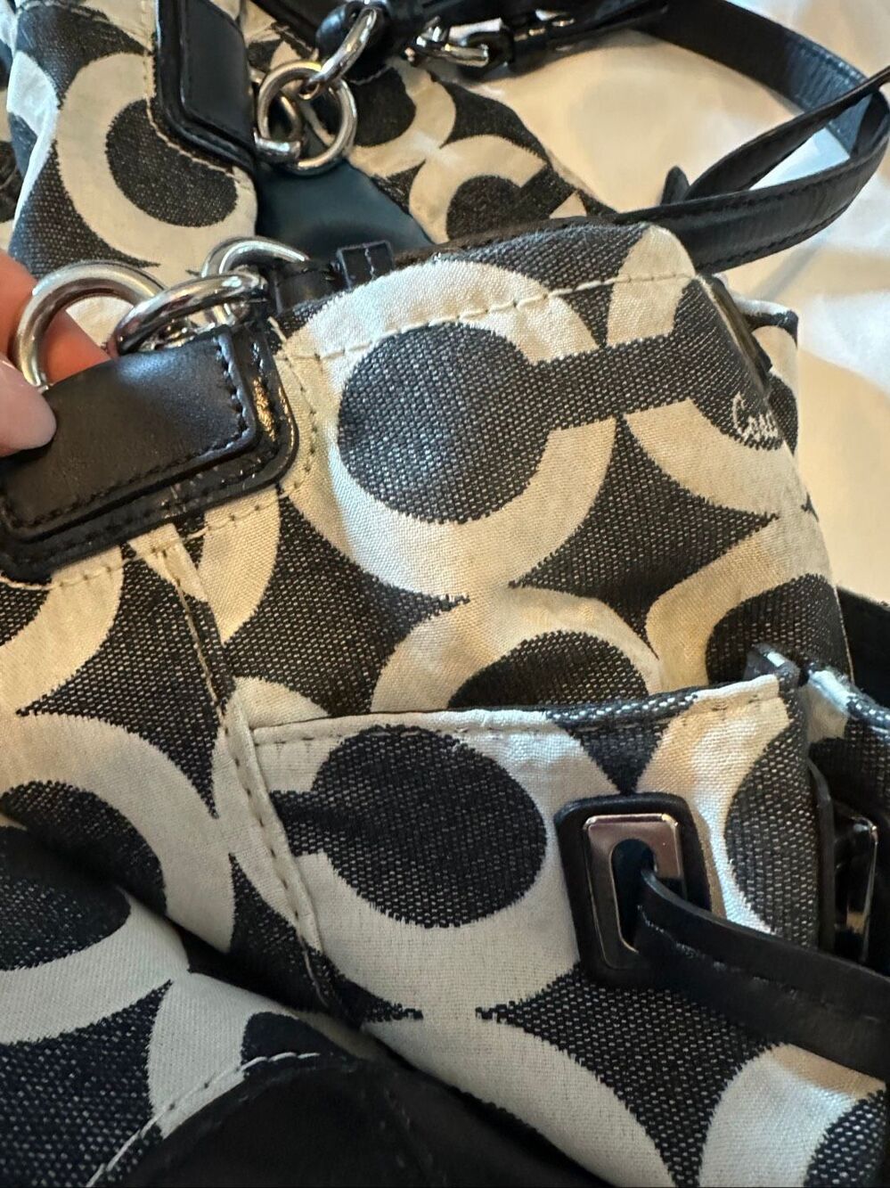Coach OP Signature Shoulder Purse Tote - Picture 5 of 10